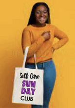 Load image into Gallery viewer, SELF CARE SUNDAY TOTE BAG
